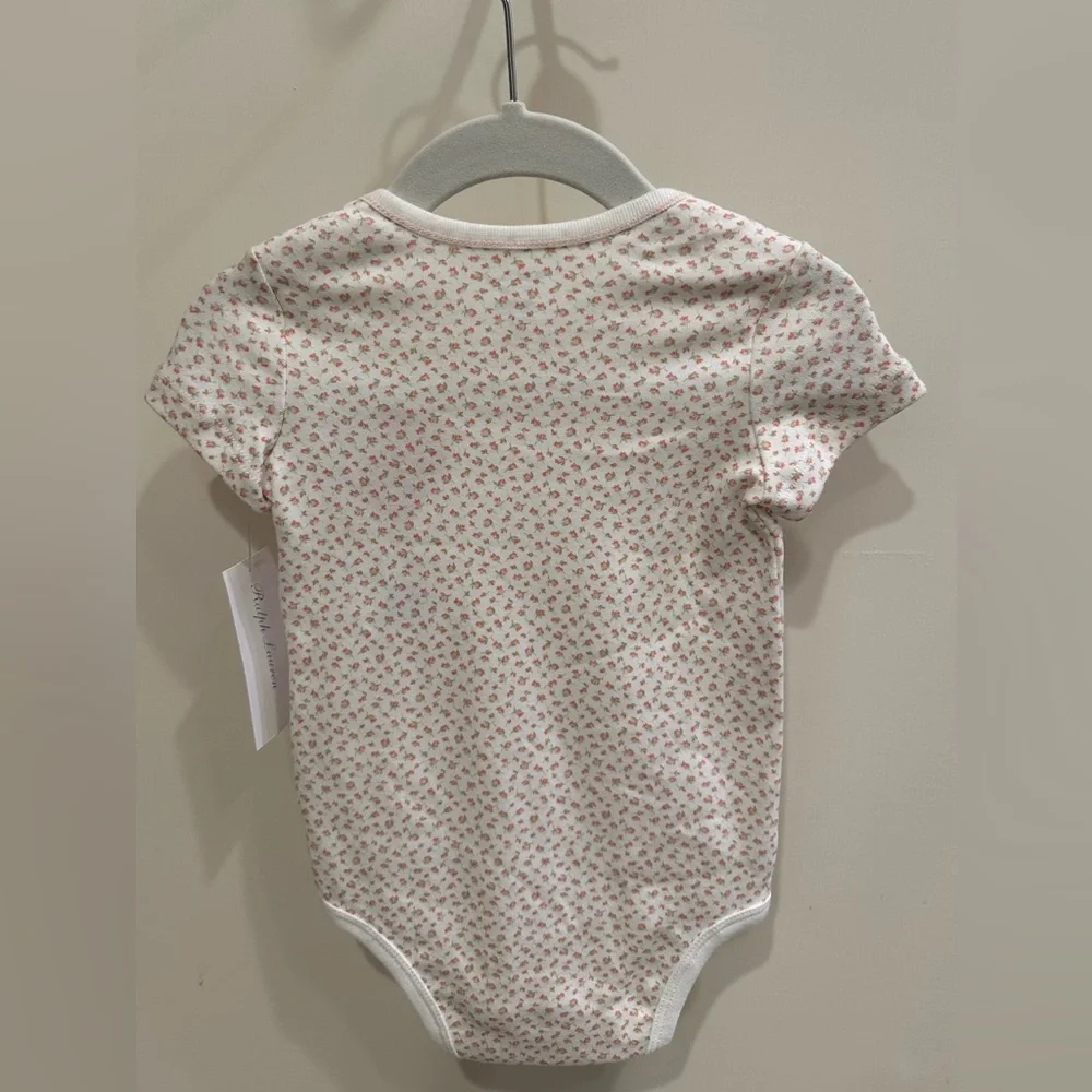Ralph Lauren Baby Girl 9 Month Floral Onsie - Picture 2 of 3